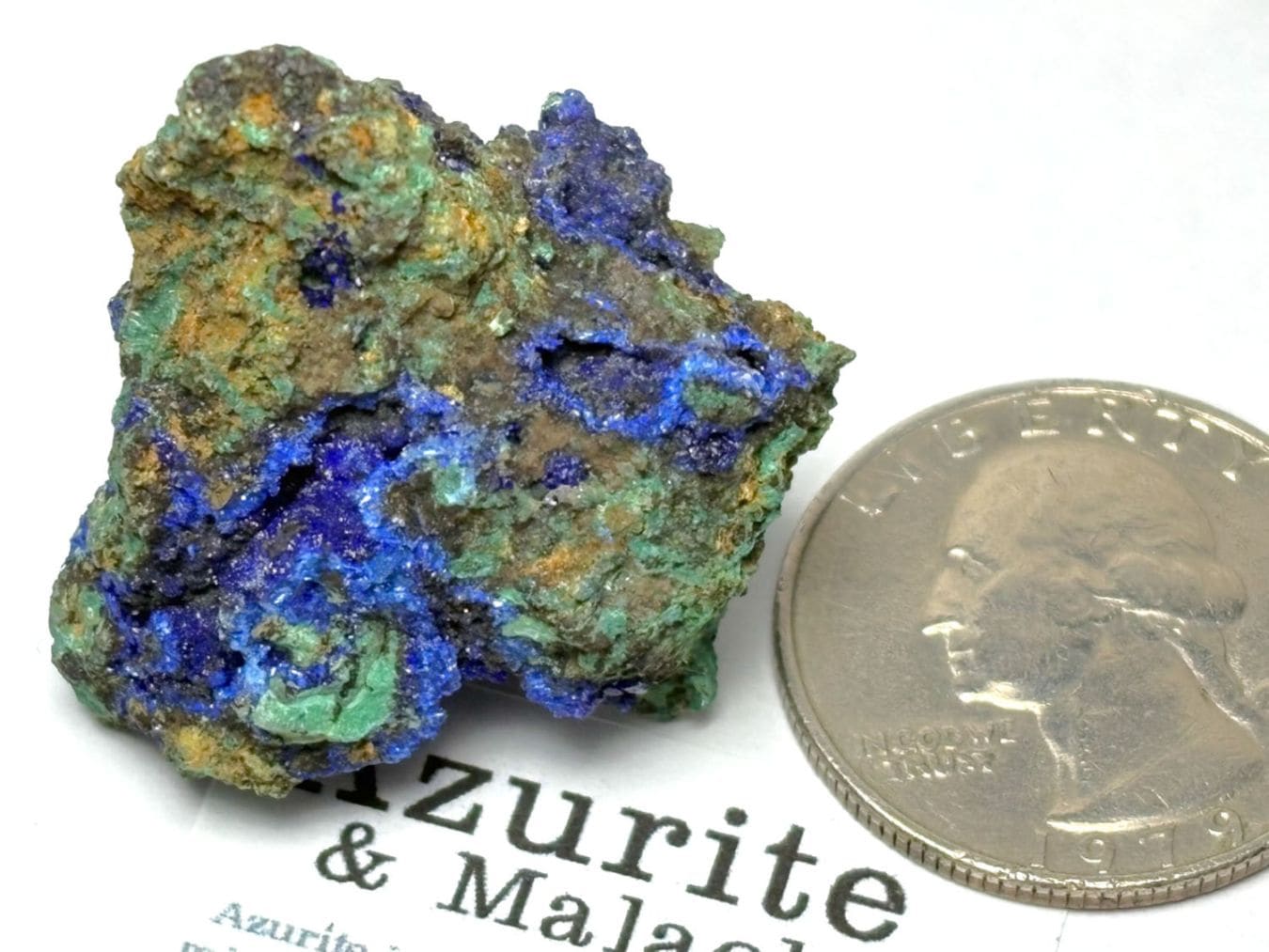 安徽省産 アズライト with マラカイト / Azurite with Malachite