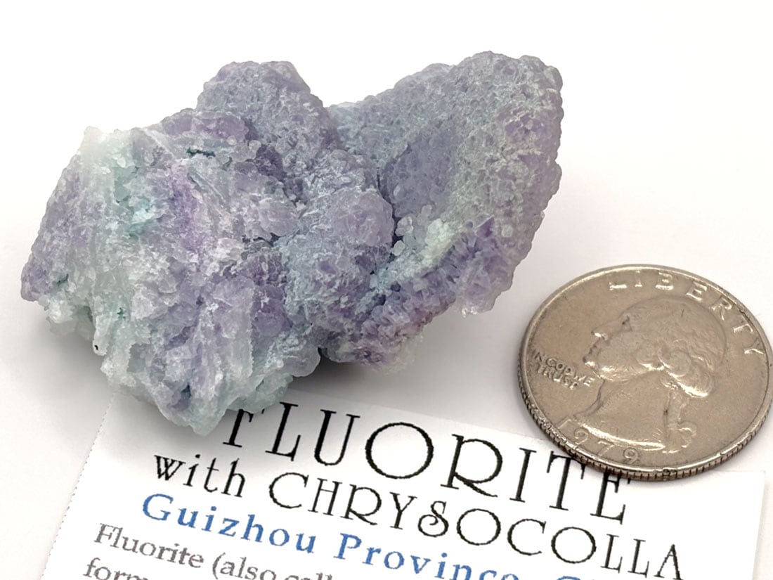貴州省産 フローライトwithクリソコラ / Fluorite with Chrysocolla  (蛍石・珪孔雀石)