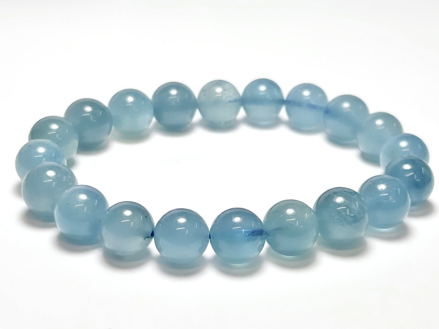 アクアマリン 10mmブレスレット  ( 藍玉 )/ Aquamarine