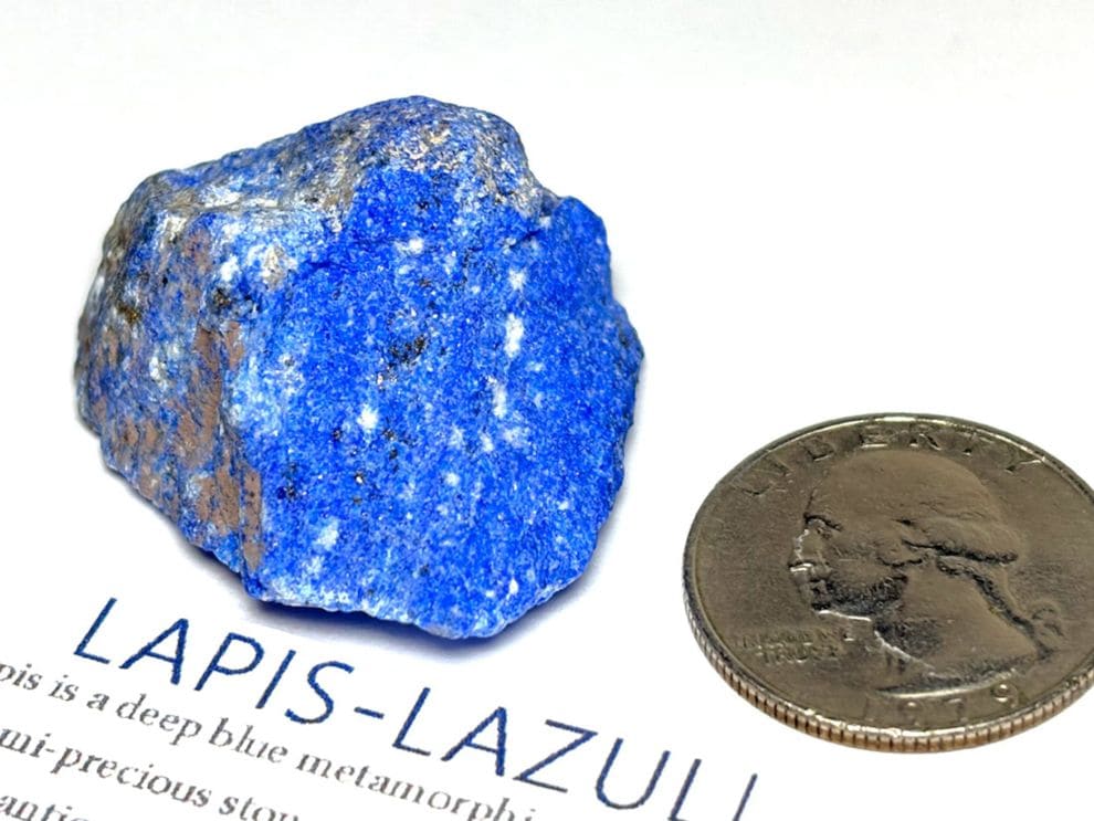 (蛍光) アフガニスタン産 ラピスラズリ  ラフ / Lapis Lazuli