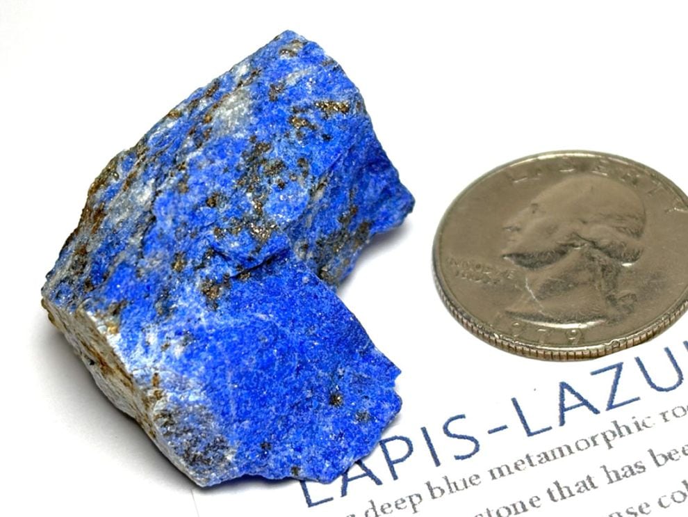 (蛍光) アフガニスタン産 ラピスラズリ  ラフ / Lapis Lazuli
