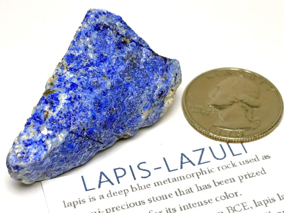 (蛍光) アフガニスタン産 ラピスラズリ  ラフ / Lapis Lazuli