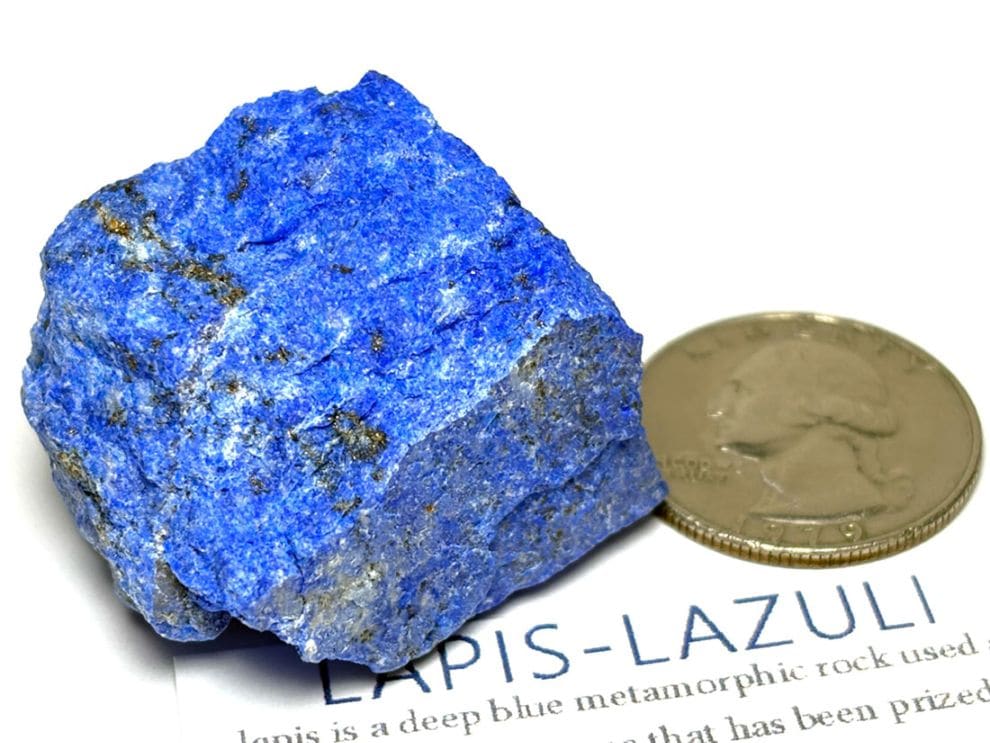 (蛍光) アフガニスタン産 ラピスラズリ  ラフ / Lapis Lazuli