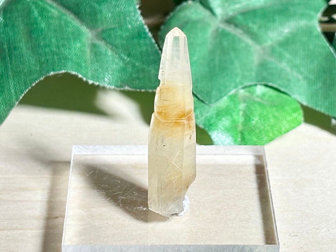 長野県川上村居倉産 アンフィボールinクォーツ / anphibole in quartz  ( 水晶 )【ミニチュア鉱物】