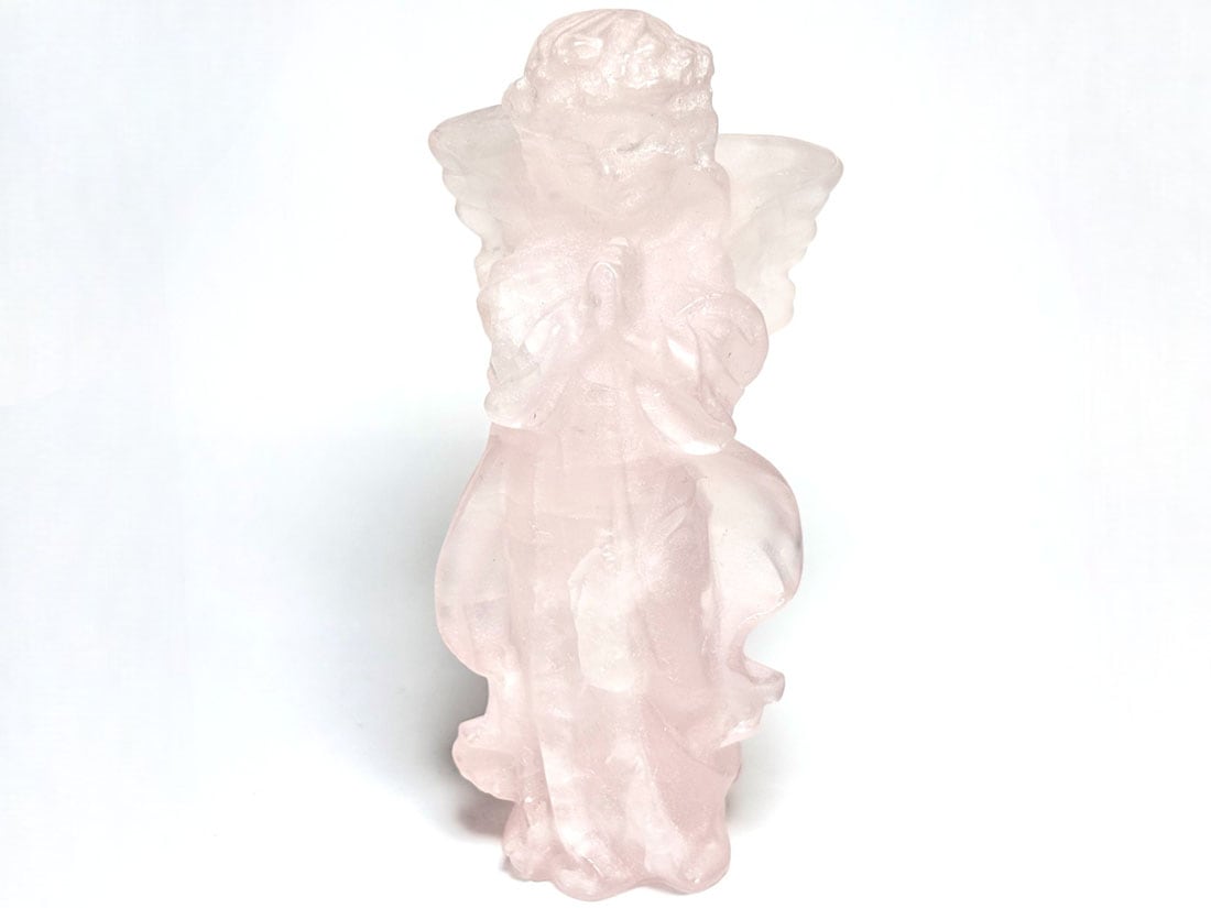 ローズクォーツ 天使彫刻 /Rose Quartz