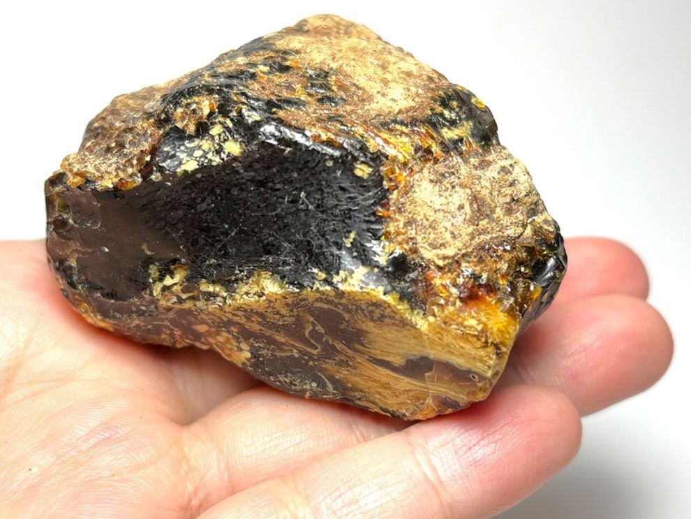 インドネシア・スマトラ産  ブルーアンバー ラフ ( 青琥珀 ) / BlueAmber