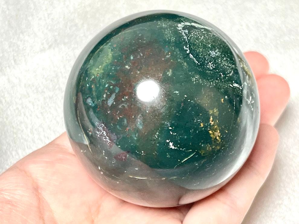 ブラッドストーン 58mm 丸玉 (血玉石) / Blood Stone