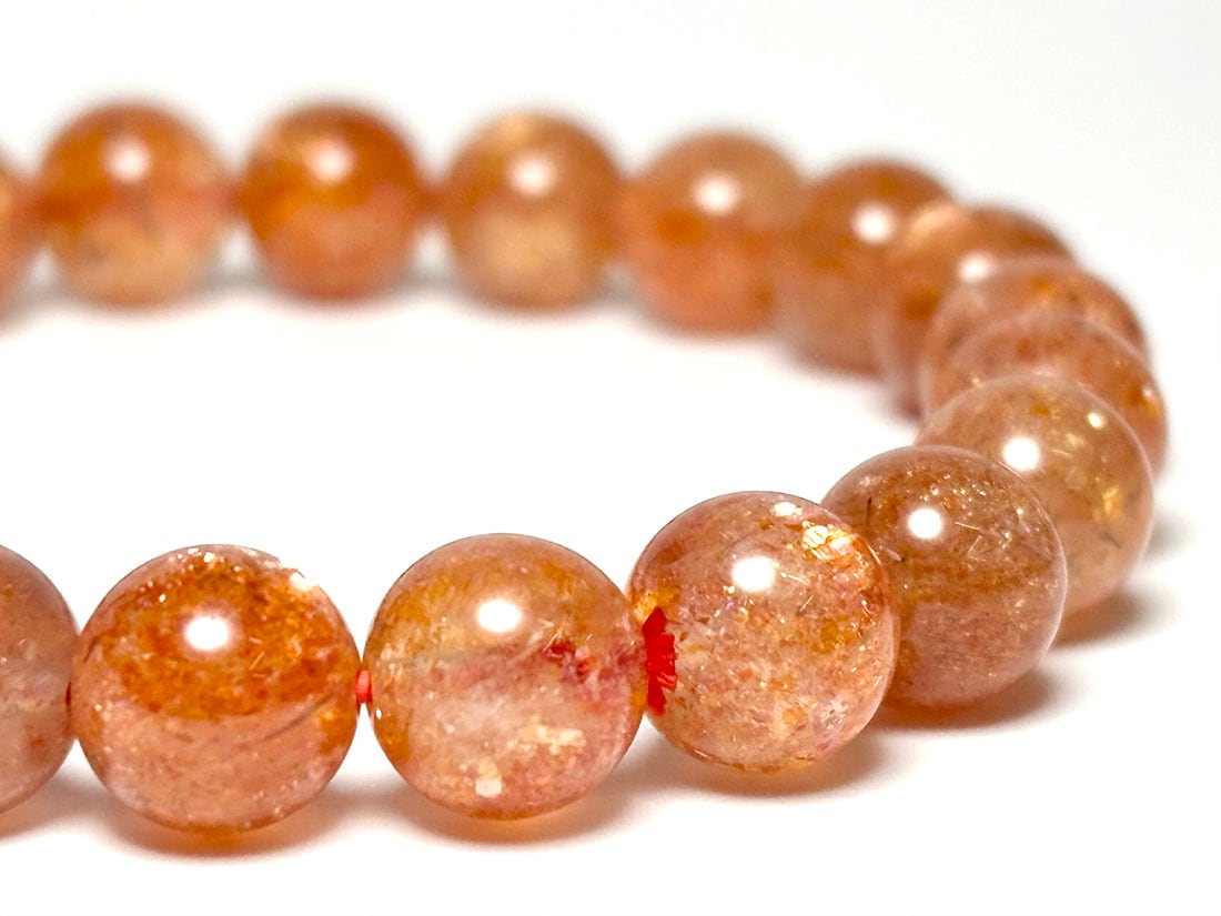 【高品質】 サンストーン 8mm ブレスレット  ( 日長石 )/ Sunstone