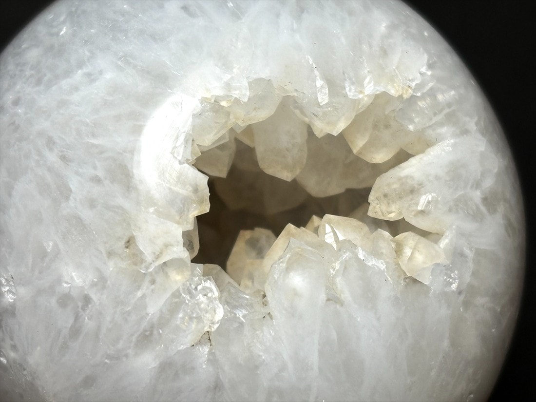 水晶 ＆ アゲート 54mm 丸玉 / Quartz & Agate