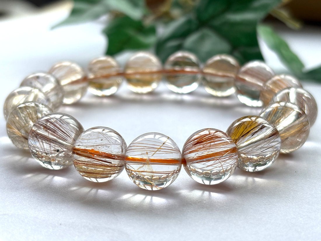 ルチルクォーツ 13mm ブレスレット /Rutilated Quartz