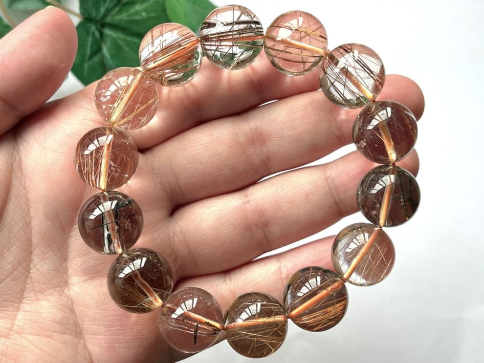 ルチルクォーツペンダントトップ・ブレスレット