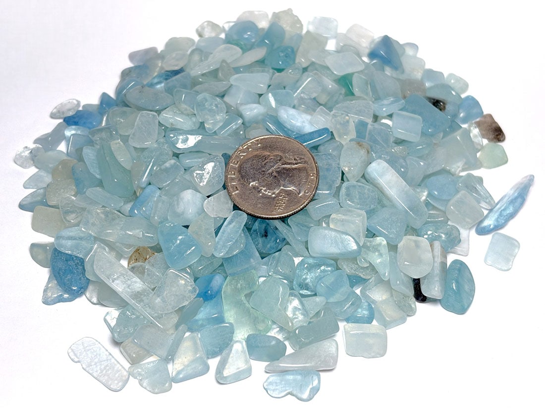 ブラジル産 アクアマリン さざれ 200g アソート / Aquamarine