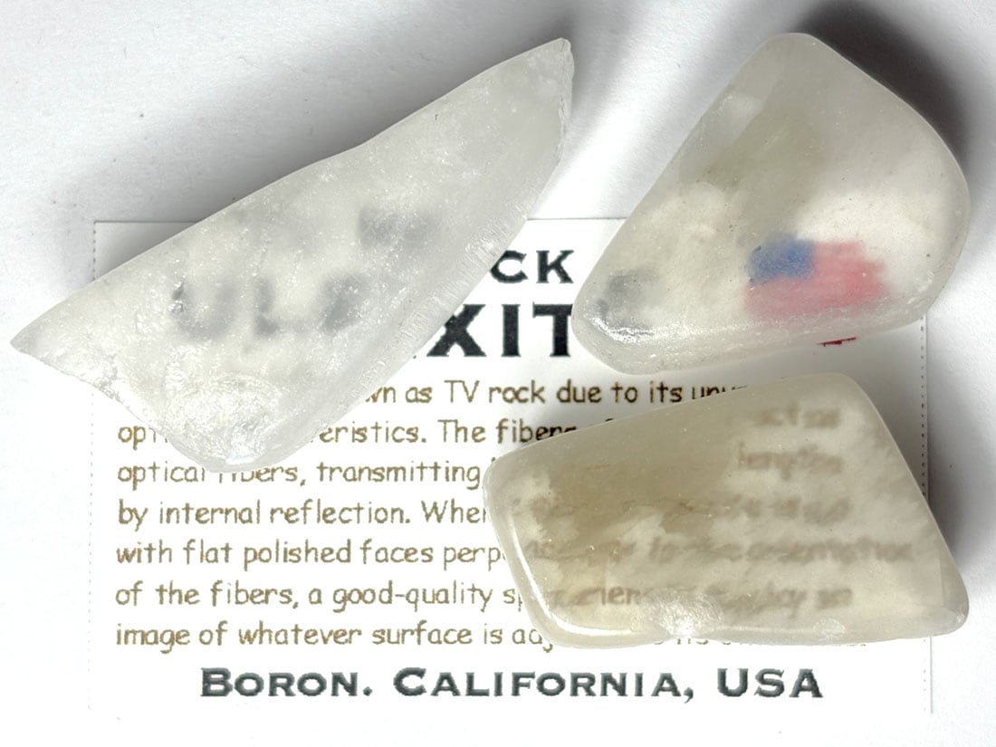 カリフォルニア州産ウレキサイト 3個セット/Ulexite(TV石)