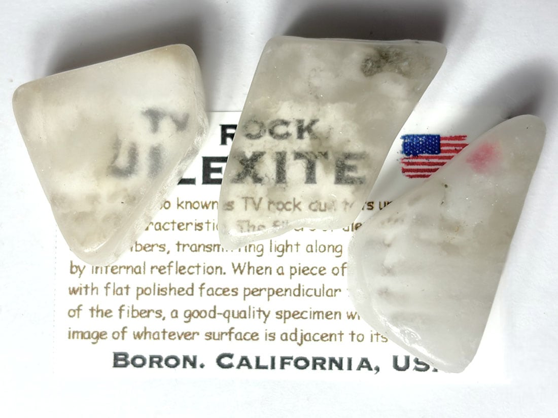 カリフォルニア州産ウレキサイト 3個セット/Ulexite(TV石)