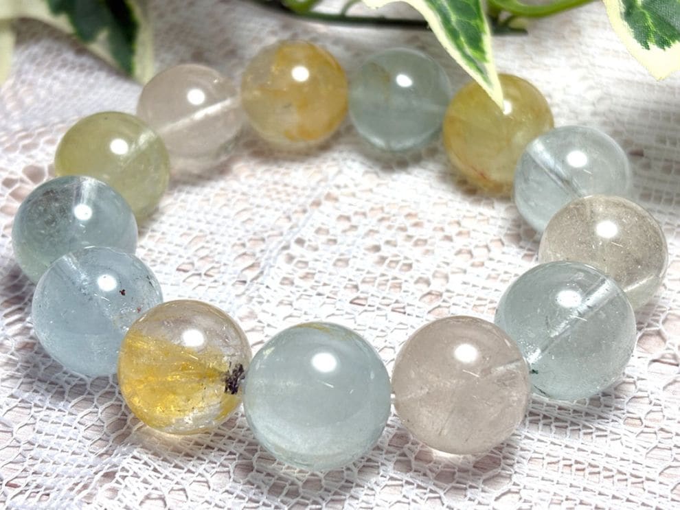 天然トパーズ (ミックスカラー) ブレスレット 17mm / Mixcolor Topaz 