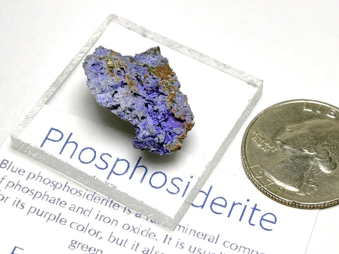 ポルトガル産  ブルーフォスフォシデライト  ( 青色斜燐鉄鉱 )/ Phosphosiderite
