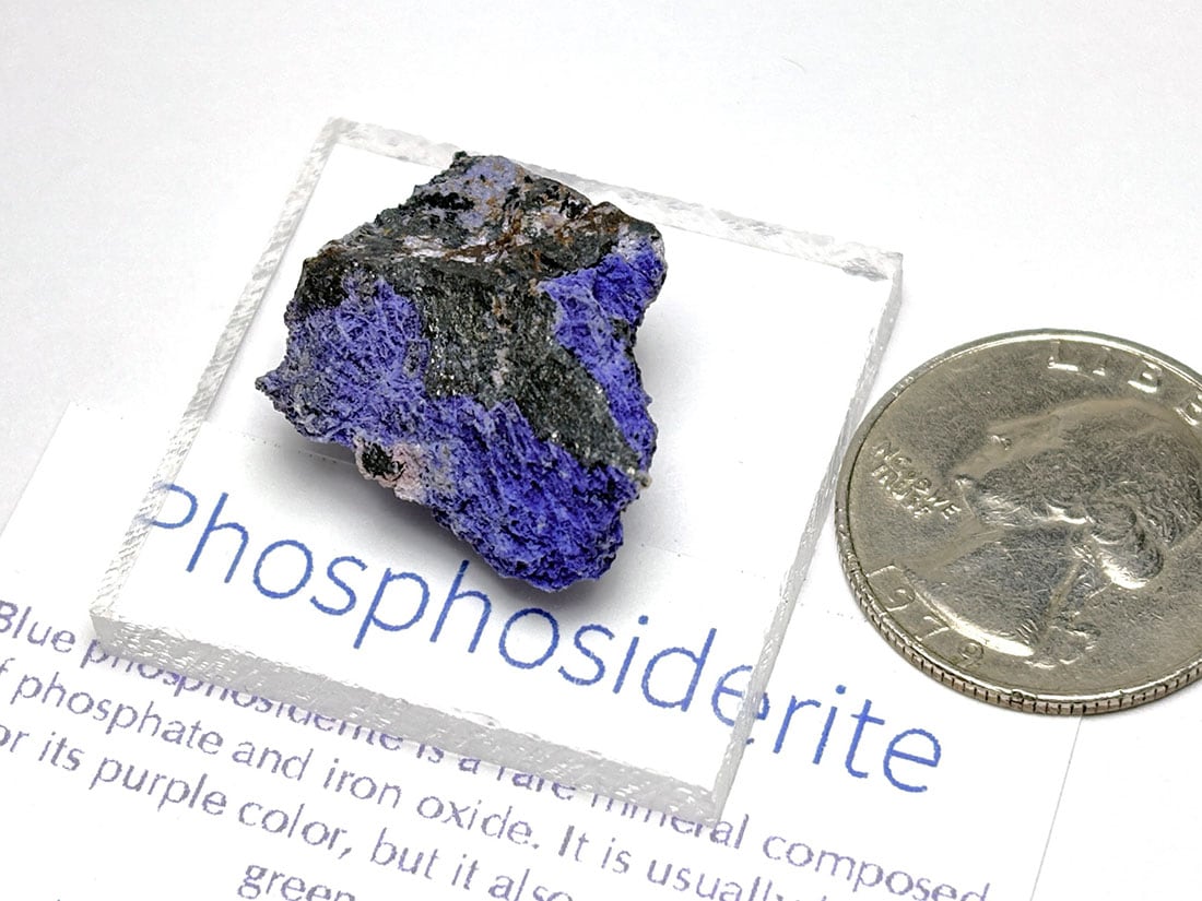 ポルトガル産  ブルーフォスフォシデライト  ( 青色斜燐鉄鉱 )/ Phosphosiderite