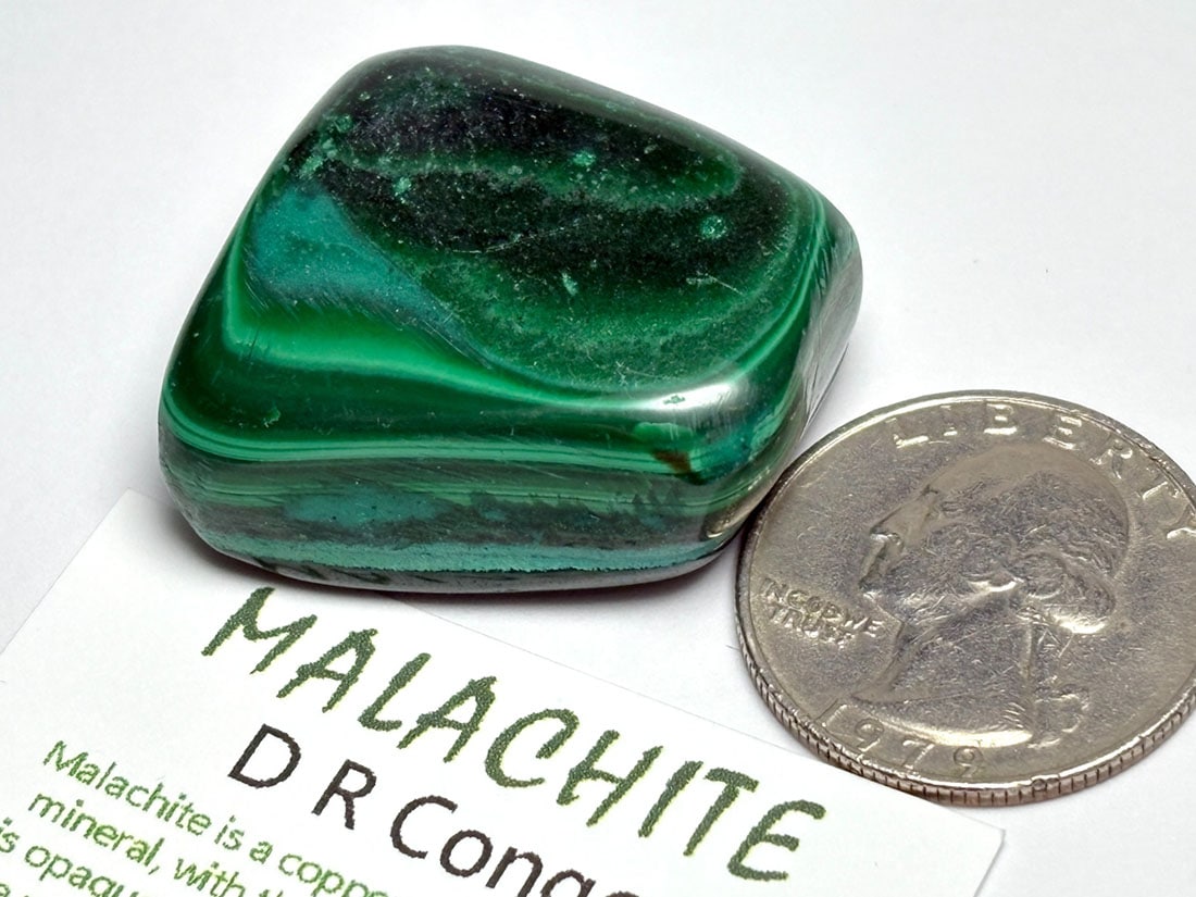 コンゴ民主共和国産 マラカイト タンブル ( 孔雀石 )/ Malachite