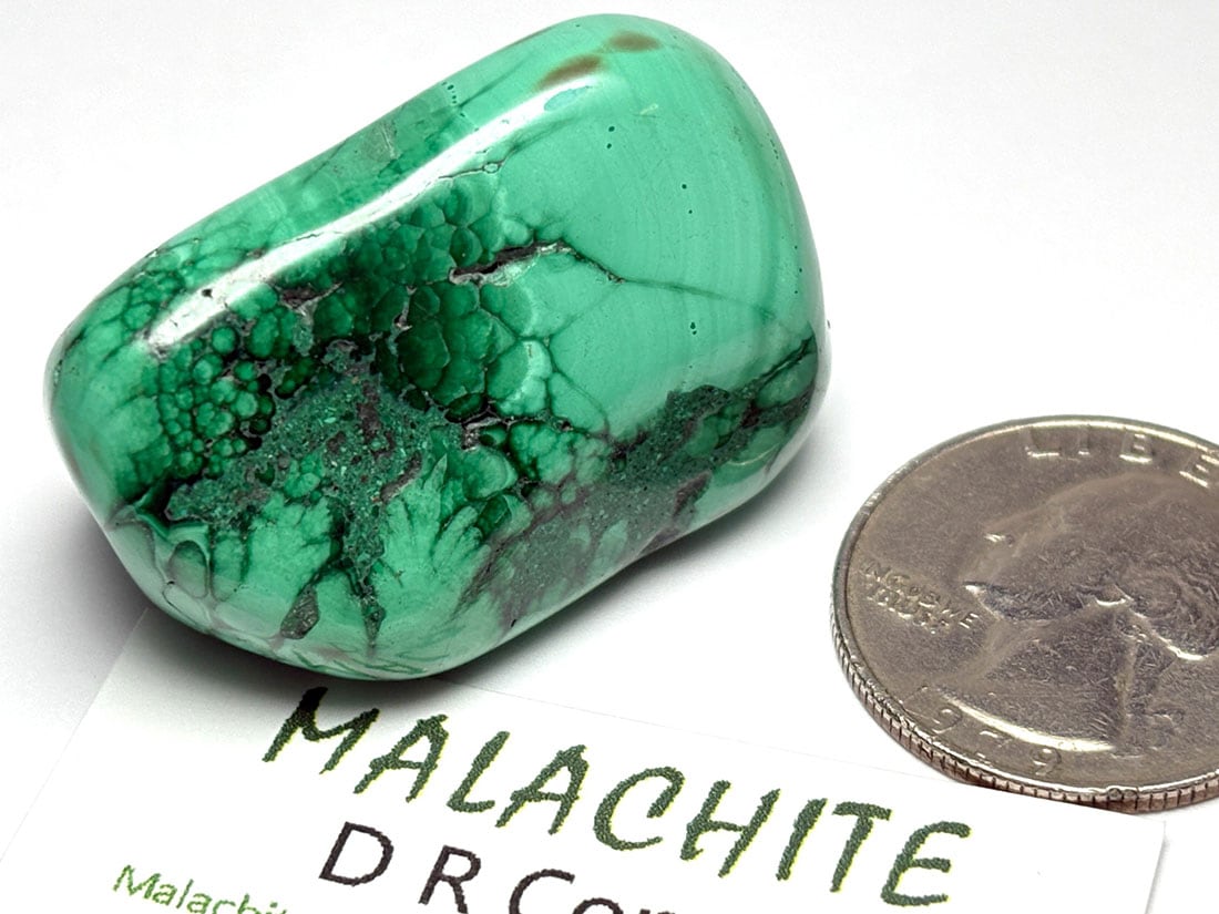 コンゴ民主共和国産 マラカイト タンブル ( 孔雀石 )/ Malachite