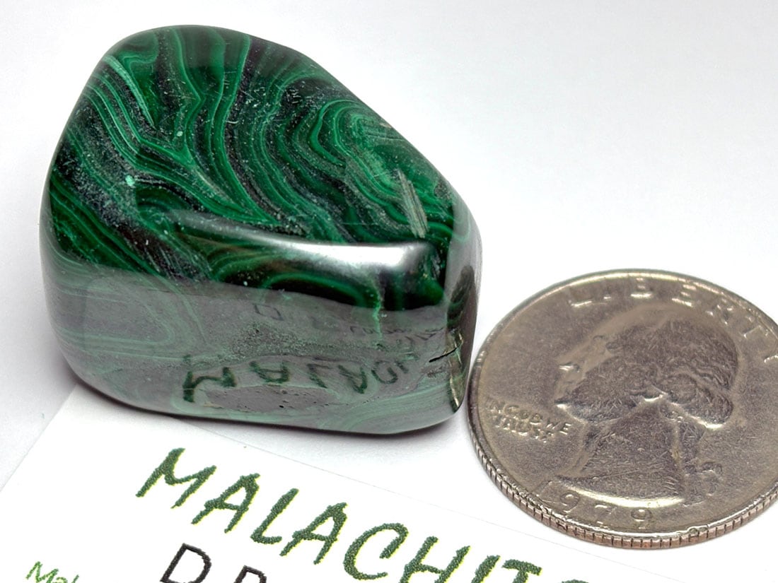 コンゴ民主共和国産 マラカイト タンブル ( 孔雀石 )/ Malachite