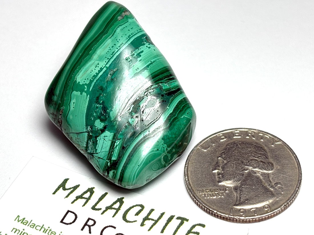 コンゴ民主共和国産 マラカイト タンブル ( 孔雀石 )/ Malachite