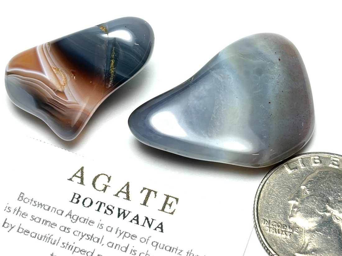 ボツワナアゲート タンブル２個セット / Botswana Agate