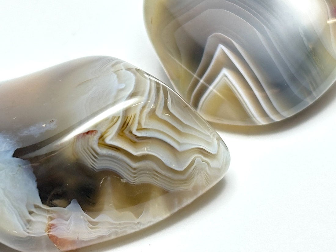 ボツワナアゲート タンブル２個セット / Botswana Agate