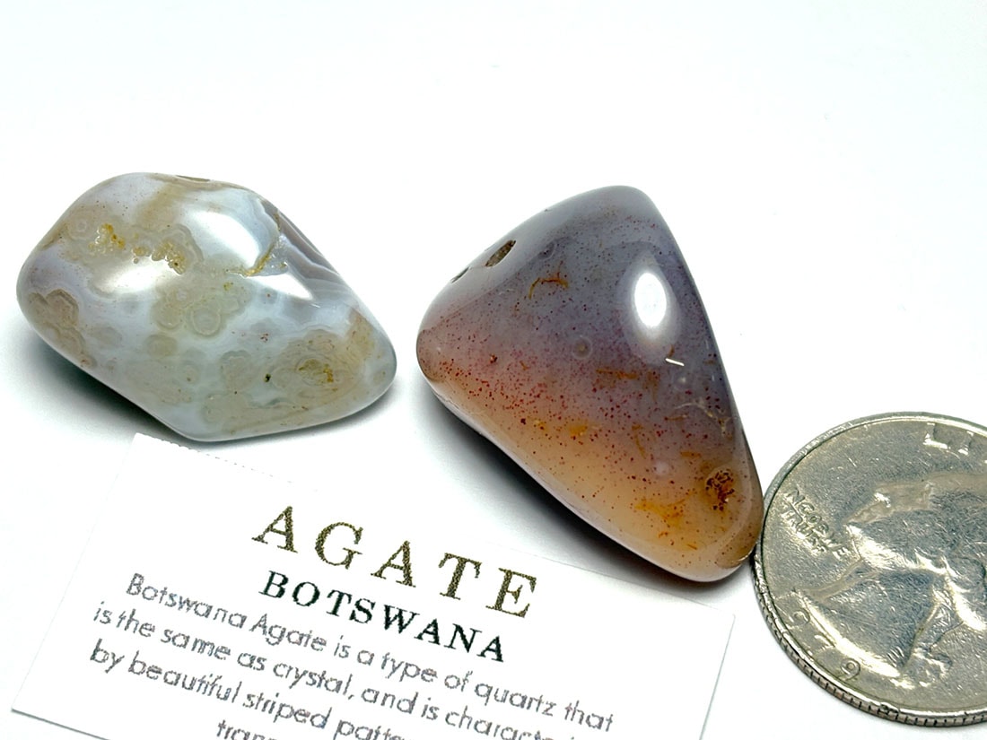 ボツワナアゲート タンブル２個セット / Botswana Agate