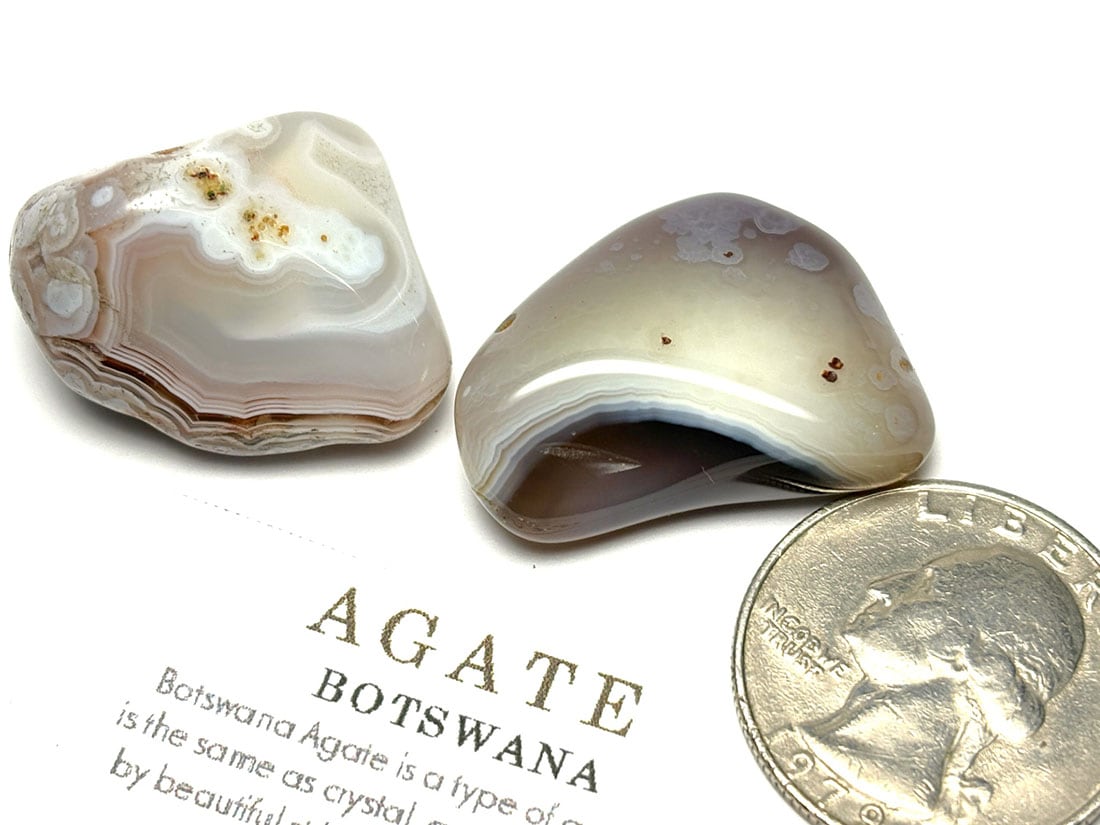 ボツワナアゲート タンブル２個セット / Botswana Agate