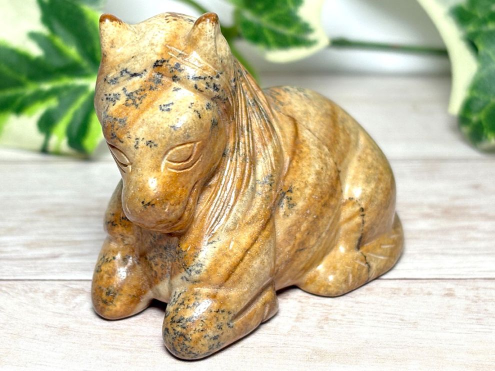 【2026年干支】馬彫刻 ピクチャージャスパー