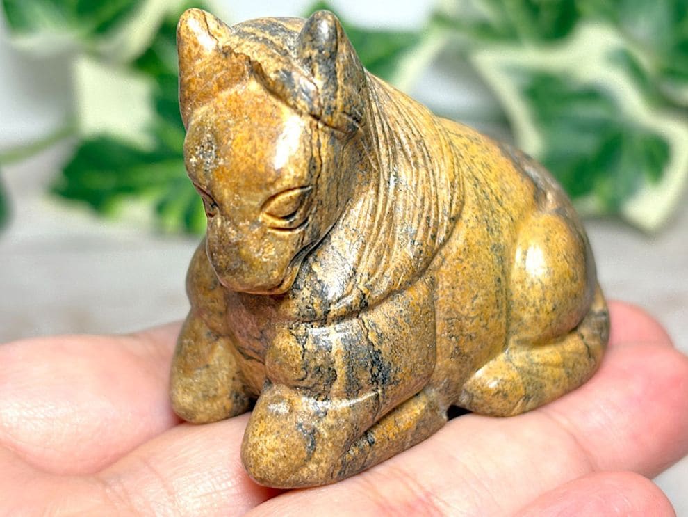 【2026年干支】馬彫刻 ピクチャージャスパー