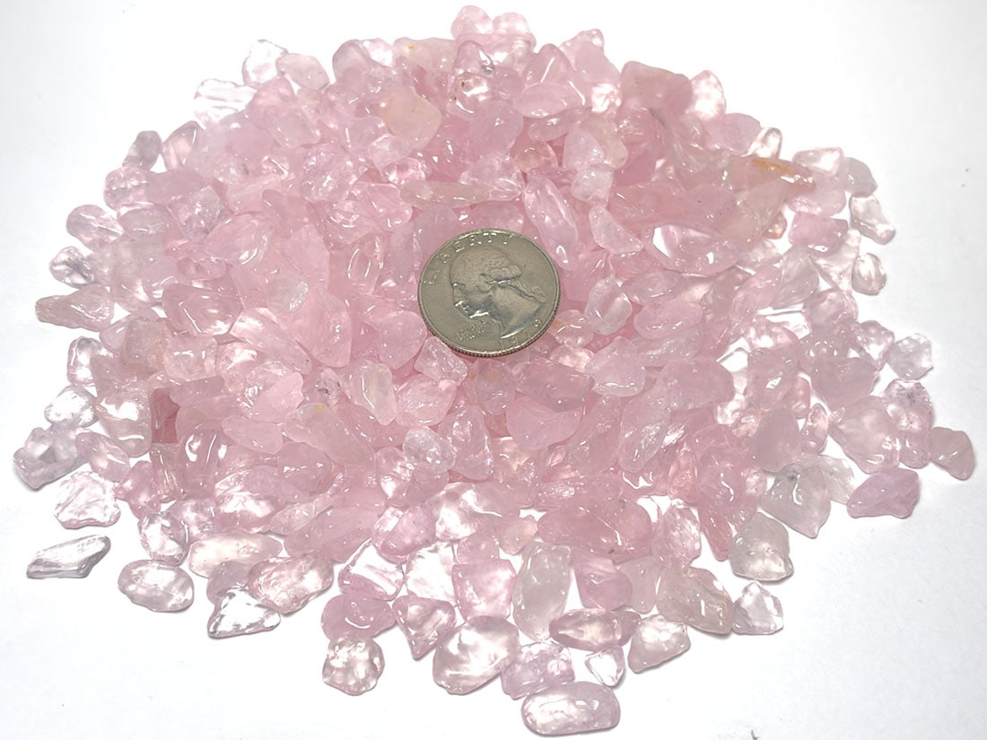 マダガスカル産 ローズクォーツ  さざれ 200g アソート 