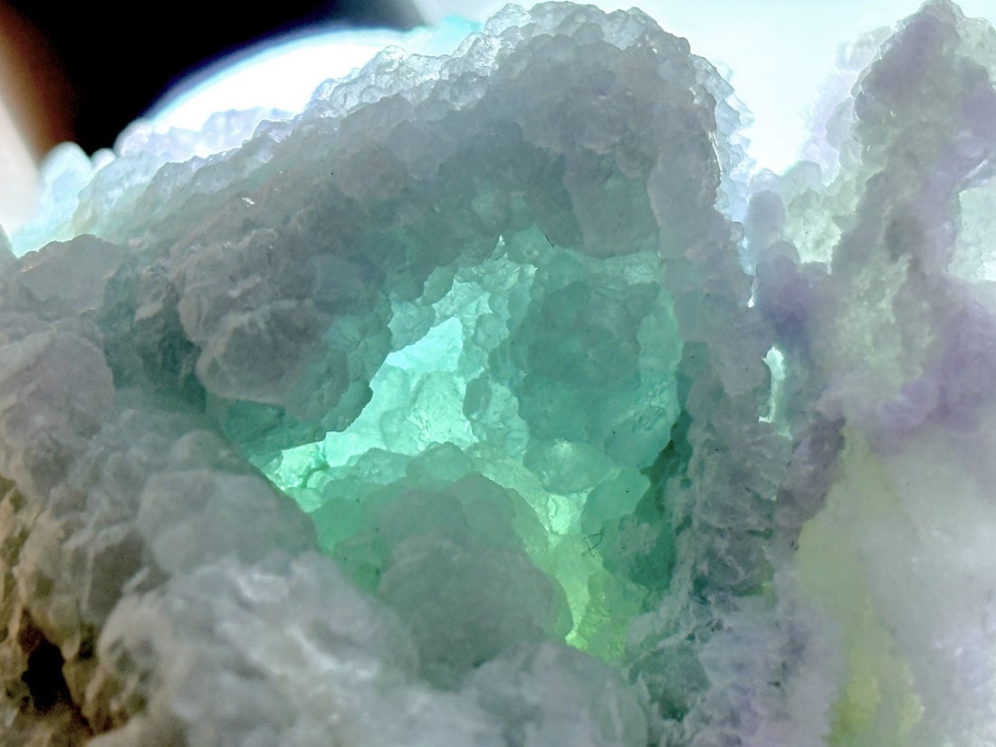 貴州省産 フローライトwithクリソコラ / Fluorite with Chrysocolla  (蛍石・珪孔雀石)