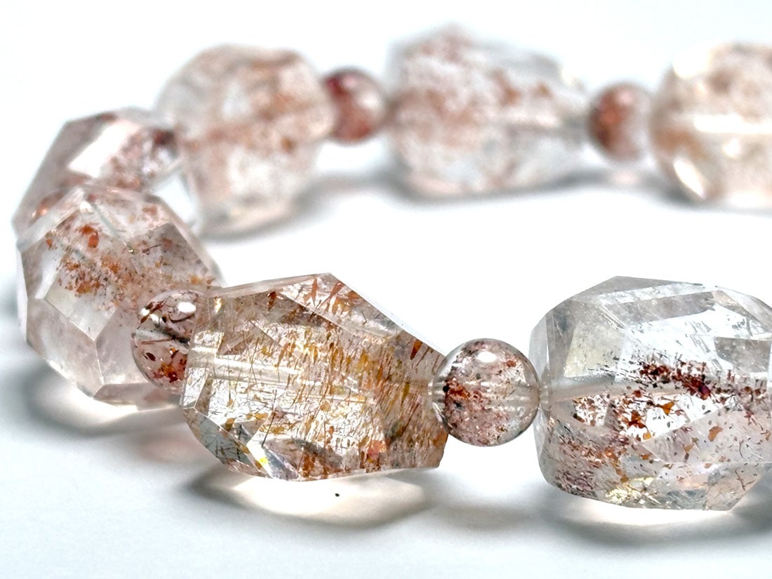 レピドクロサイトinクォーツ  ブレスレット  / Lepidochrosite in Quartz