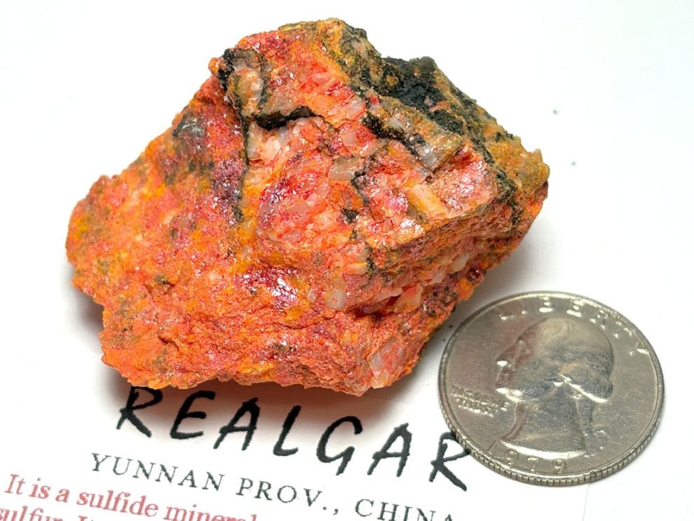 雲南省産 リアルガー ( 鶏冠石 )/ Realger