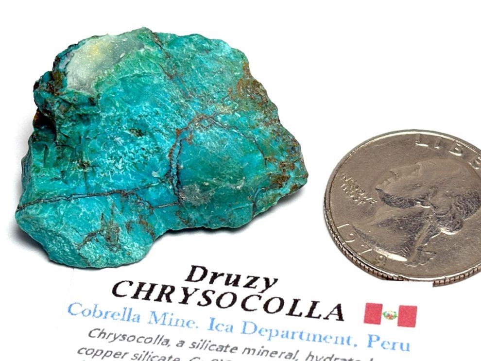 ペルー産 ドゥルージークリソコラ / Chrysocolla ( 珪孔雀石 )