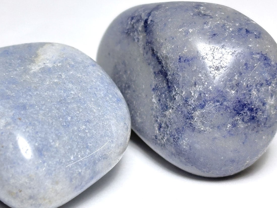 ブラジル産 デュモルチェライト タンブル2個セット / Dumortierite