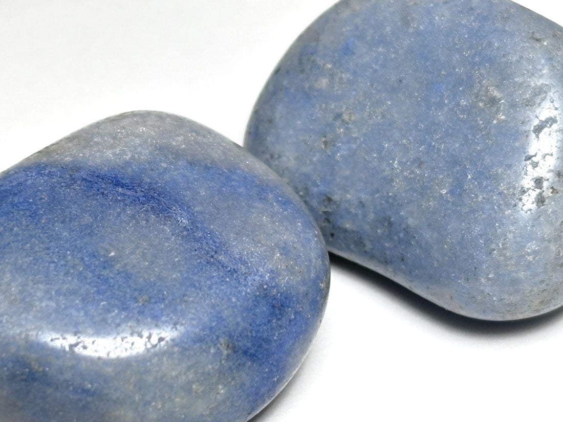 ブラジル産 デュモルチェライト タンブル2個セット / Dumortierite