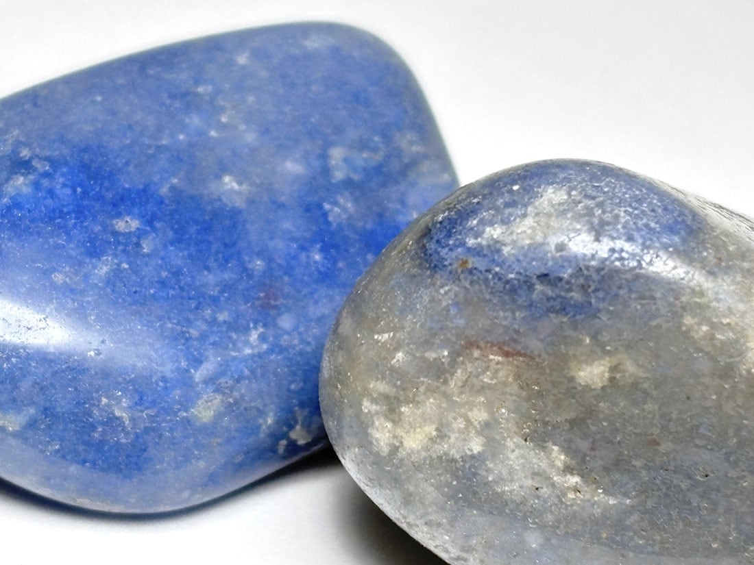ブラジル産 デュモルチェライト タンブル2個セット / Dumortierite