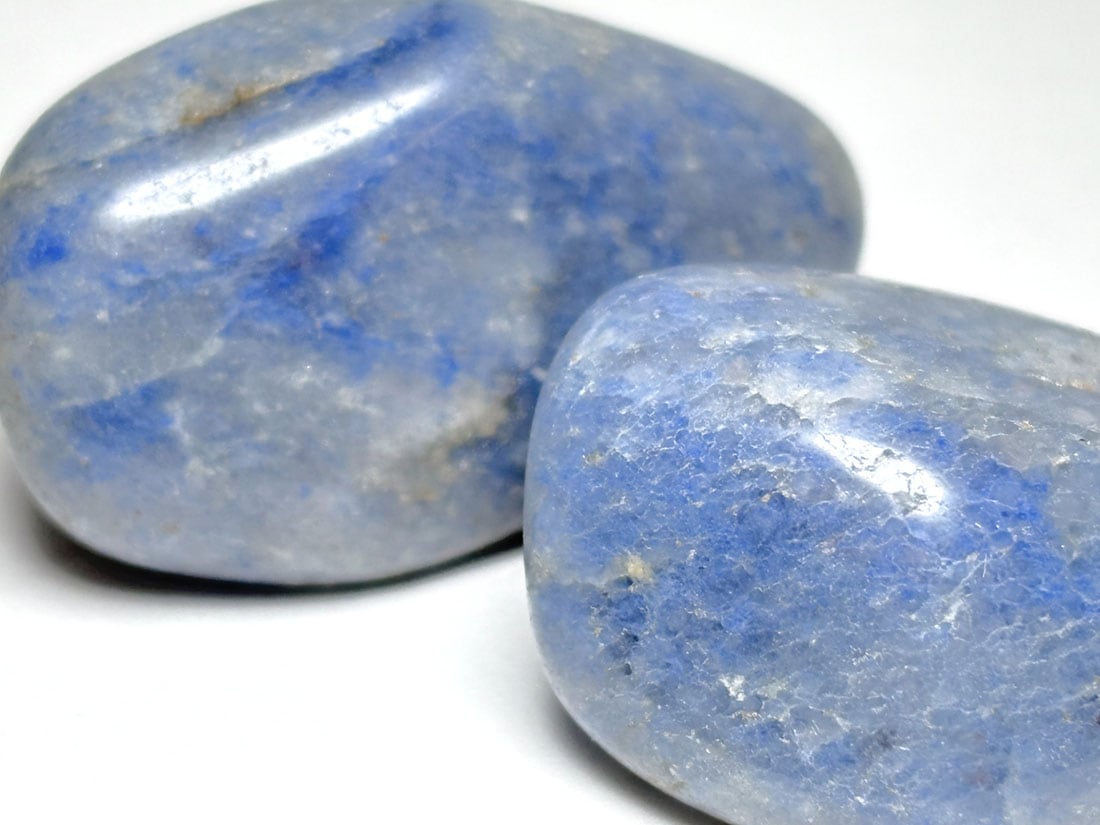 ブラジル産 デュモルチェライト タンブル2個セット / Dumortierite