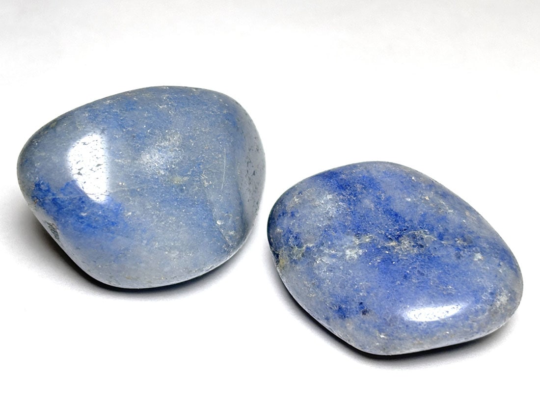 ブラジル産 デュモルチェライト タンブル2個セット / Dumortierite