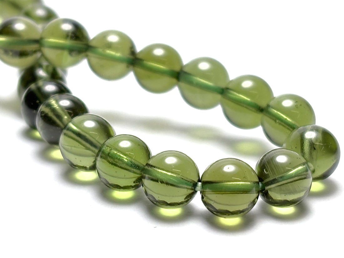 チェコ産 モルダバイト 6mm ブレスレット / Moldavite