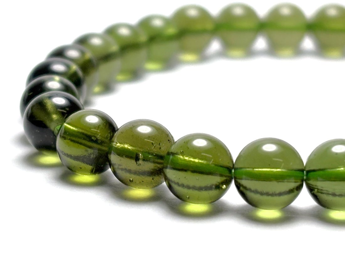 【チェコ/モルダビ産】モルダバイト チェコ産 モルダバイト 6mm ブレスレット / Moldavite