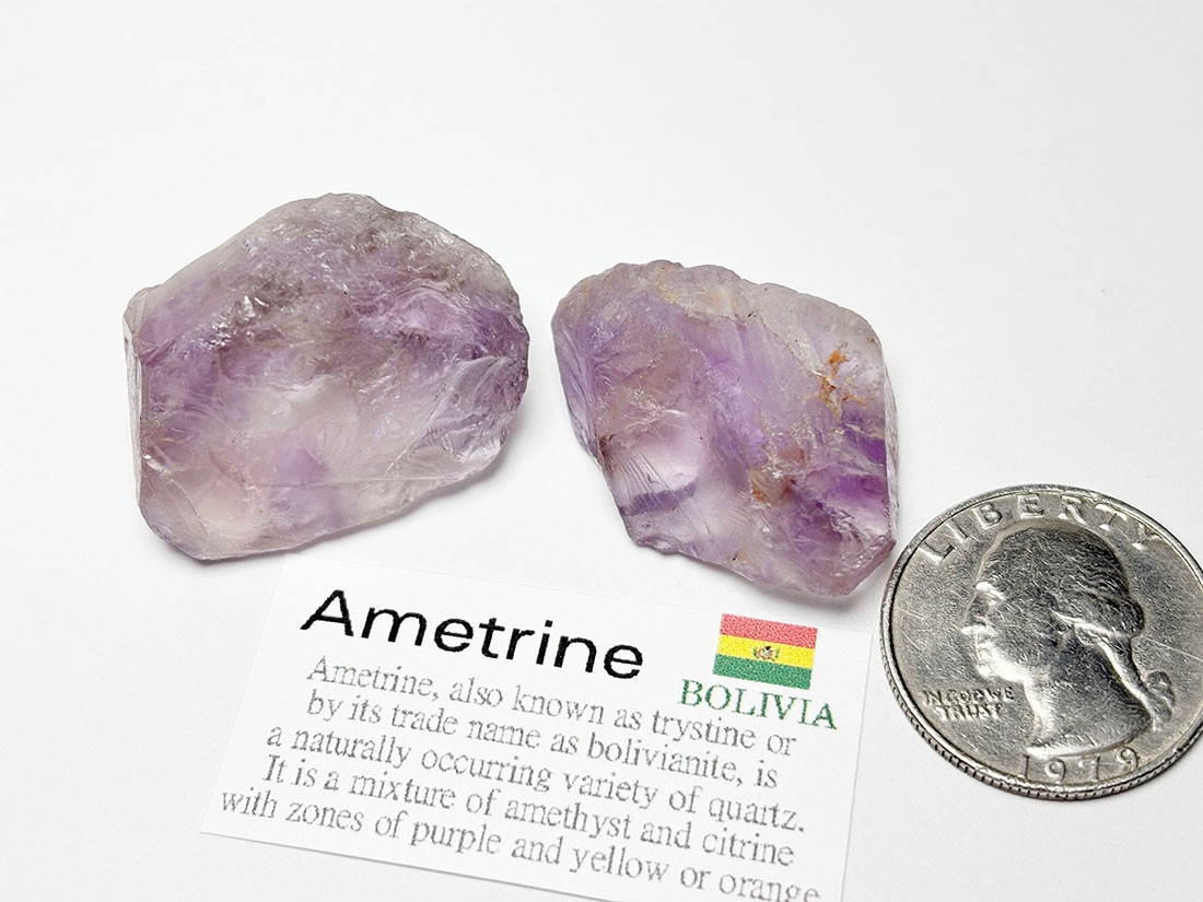 ボリビア産 アメトリンラフ　2個セット/ Ametrine