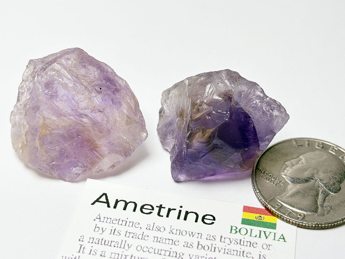 ボリビア産 アメトリンラフ　2個セット/ Ametrine