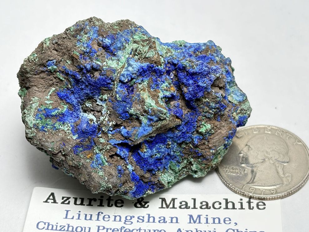 安徽省産 アズライト with マラカイト / Azurite with Malachite