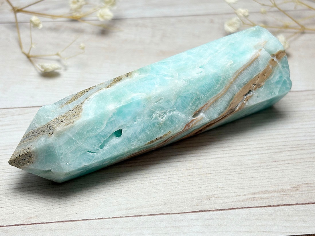 パキスタン産 ブルーアラゴナイト ポイント / Blue Aragonite