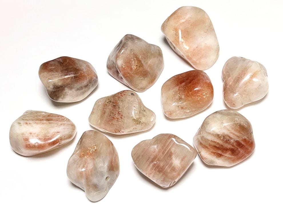 【特価】タンザニア産 サンストーン タンブル 10個セット ( 日長石 ) / Sunstone