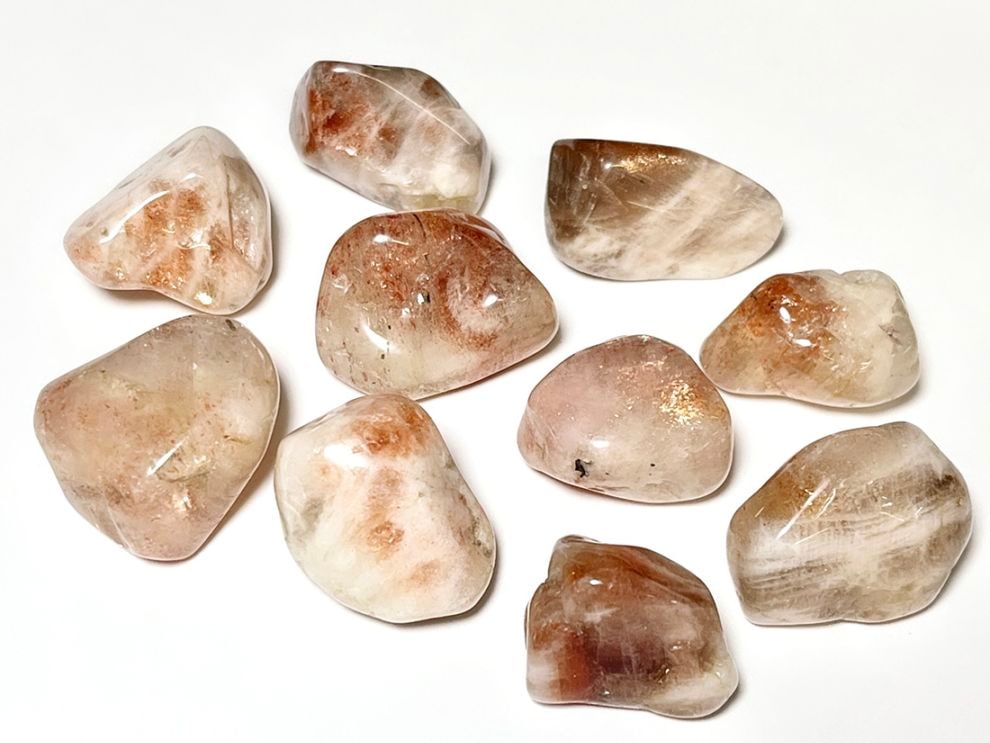 【特価】タンザニア産 サンストーン タンブル 10個セット ( 日長石 ) / Sunstone