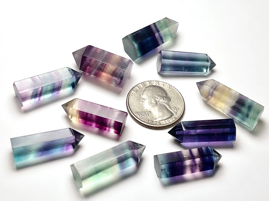 フローライト ポイント ミニ 10本セット ( 蛍石 )/ Fluorite